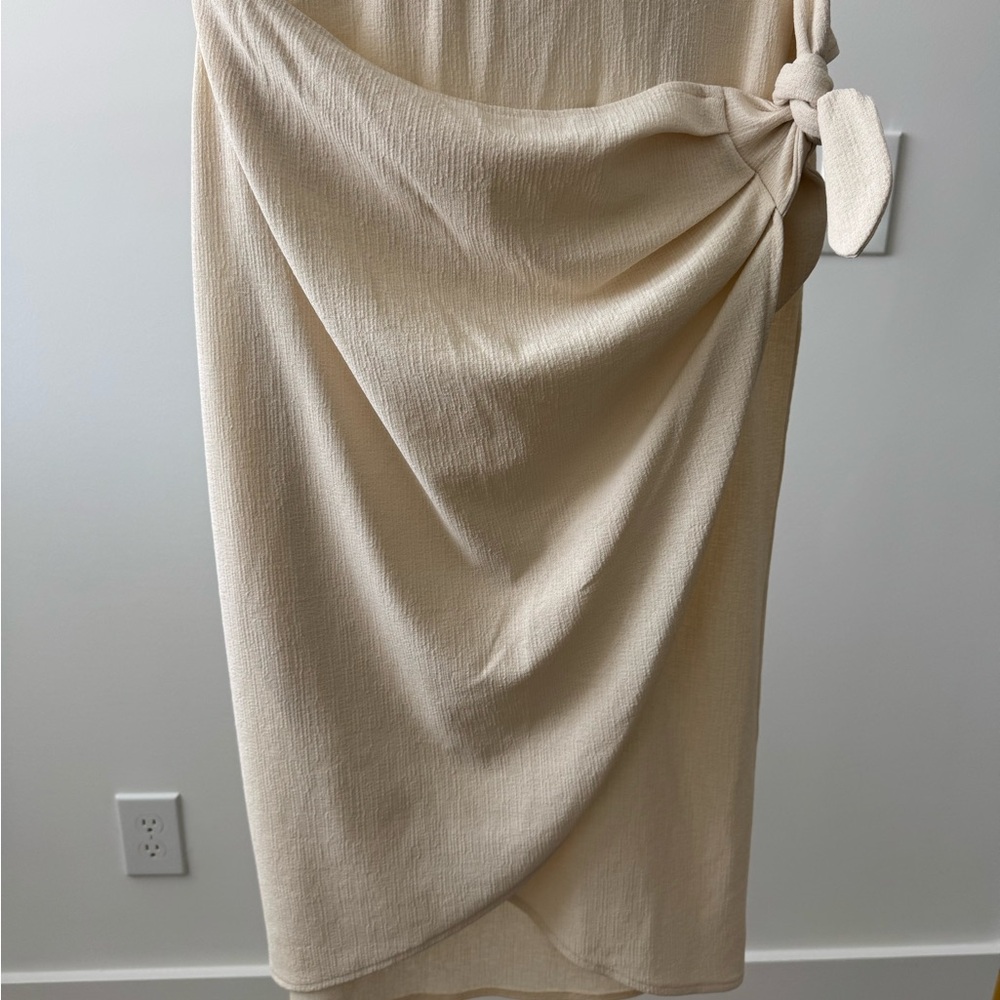 H&M Tan Cream Midi Wrap Skirt Resort Wear